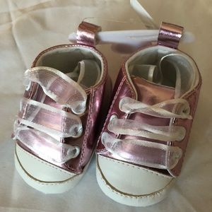 Baby Pink Metallic Sneakers